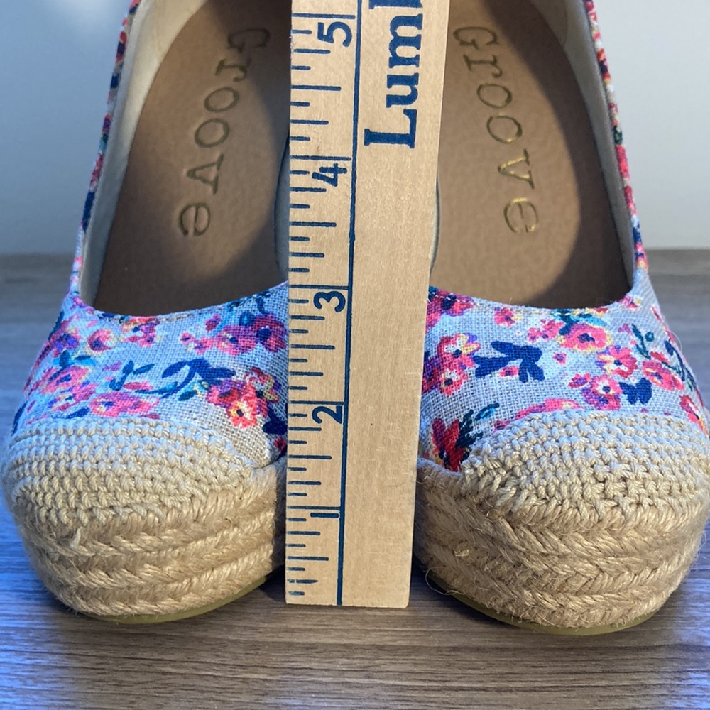 NWT Groove platform espadrilles wedge heel 6 - Picture 6 of 15